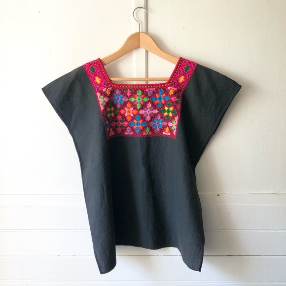 Handwoven Embroidered Colorful Mayan Huipil Authentic Artisan Made M/L - Picture 14 of 15